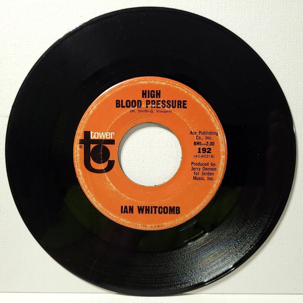Ian Whitcomb ‎45 High Blood Pressure / Good Hard Rock on Tower 192 VG Rock